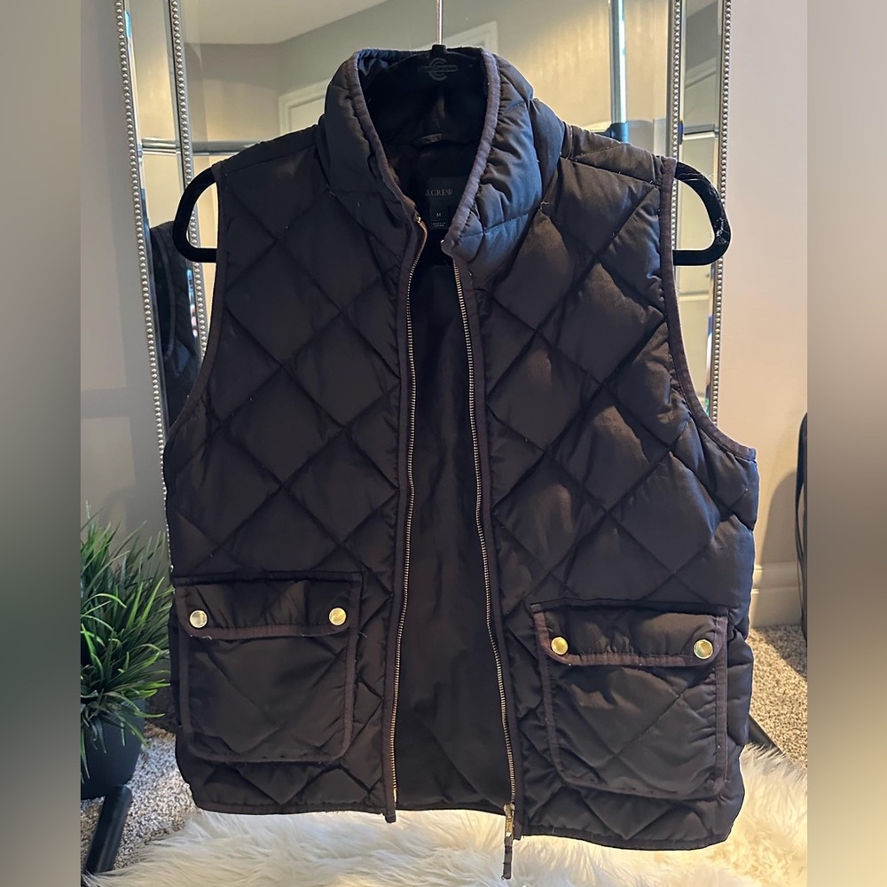 Black J.crew quilted vest